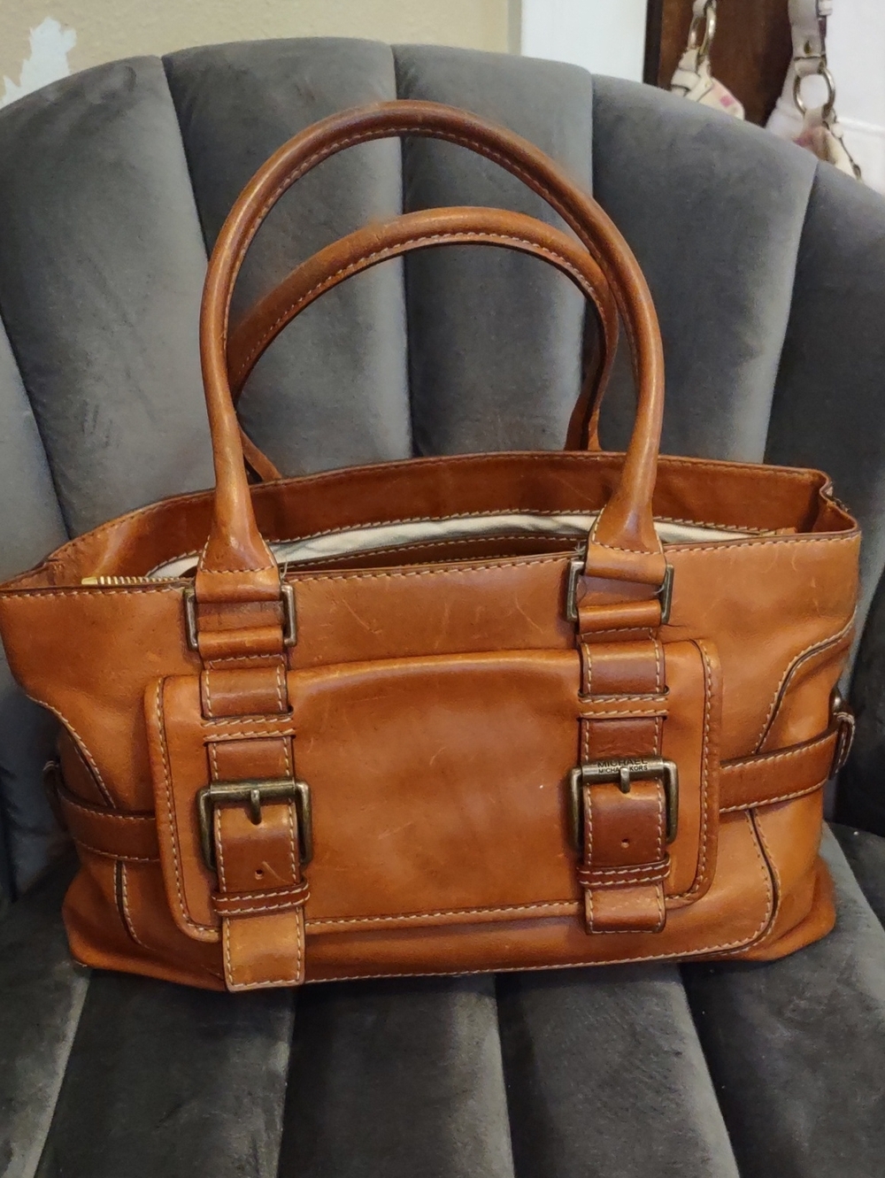 Michael Kors Brown Leather Satchel